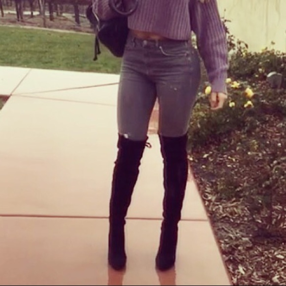 Thigh High Drawstring Boots - Picture 5 of 6
